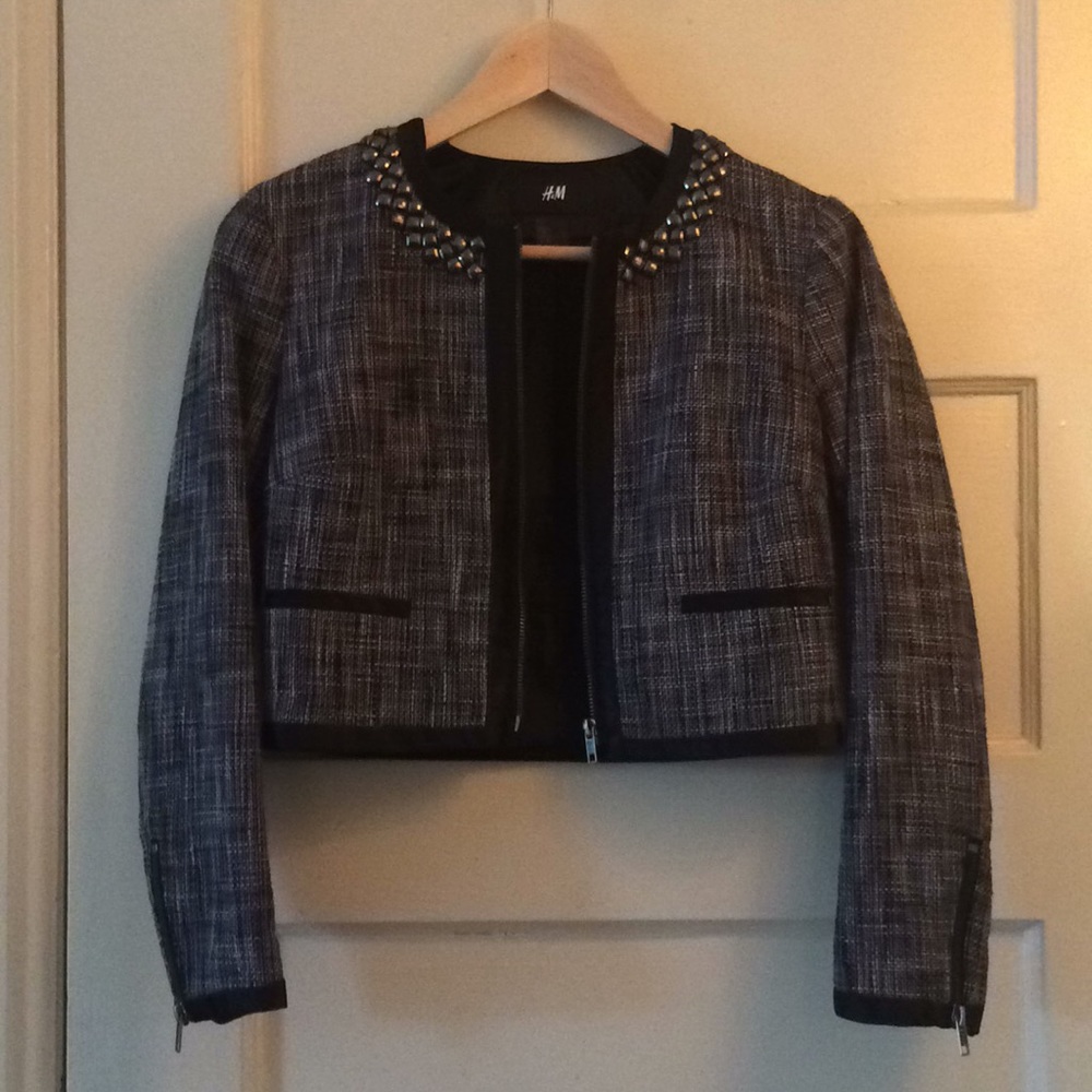 H&M Cropped Work Jacket Size 4